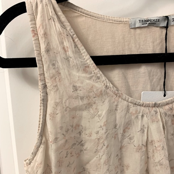 Tendenze Floral Silk Sleeveless Top Made in Italy (NWT) - Picture 4 of 15